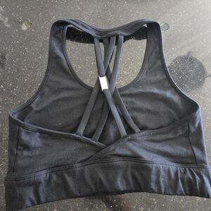 Black Strappy Sports Bra
